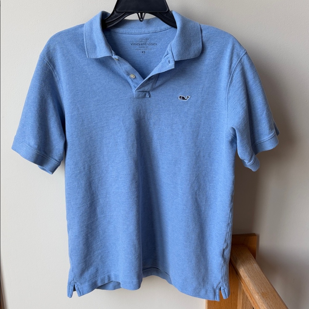 Vineyard Vines Men’s Classic Preppy Light Blue Polo Shirt All Cotton XS